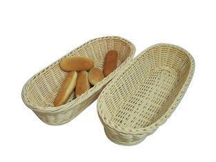 Recyclable Poly Rattan Long Bread Basket Handmade For Chris