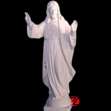 Jesus christ statue in white marble