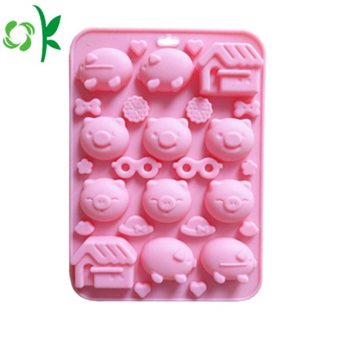 Pig Shape 12 Kẹo Silicone Kẹo Khuôn cho Sô Cô La