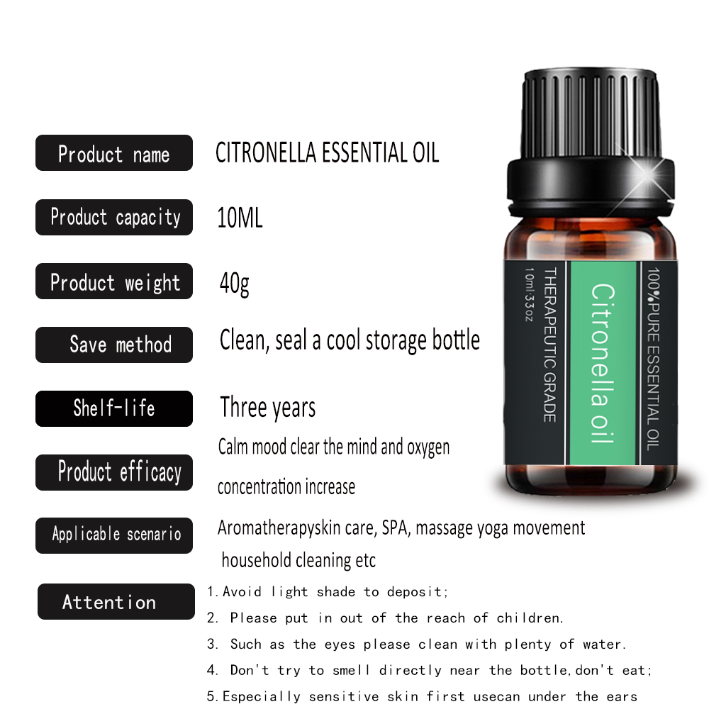 High Quality Personal Care Beauty Citronella Essential Oil