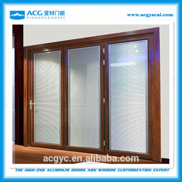 Aluminum bi-folding door exiterior glass aluminum folding door