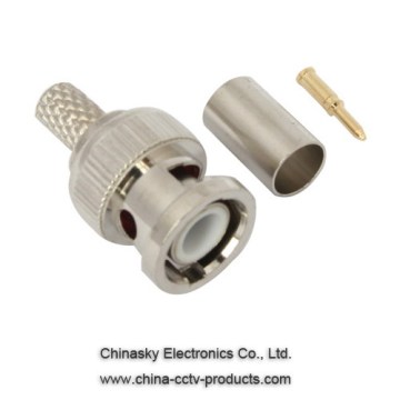 BNC Male Crimp on Connector 3 pieces