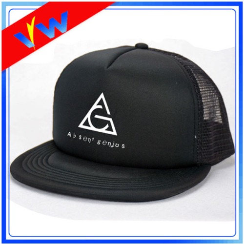 Custom Logo Black Mesh Trucker Cap