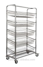 Restaurant kitchen stainless steel french bread baskets