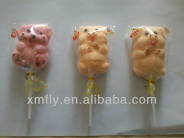 Pig shaped fruit flavour cotton candy