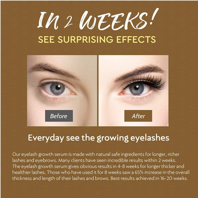 Natural Private Label Eyelash & Eyebrow Boost Rapid Growth Serum