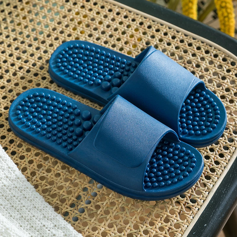 Health Care PVC Bathroom Slippers with Massage Soft and Comfortable Couples Health Slippers