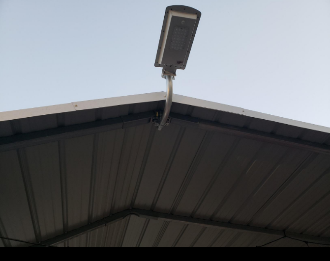 Solar Panel Light Pole