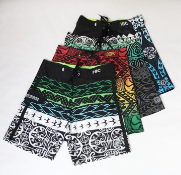 men's boardshorts 4 way stretch sublimation printed beach wear