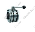 Valve(Welded) de borboleta sanitária 3pc