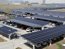 Bolted photovoltaic parking shed structure