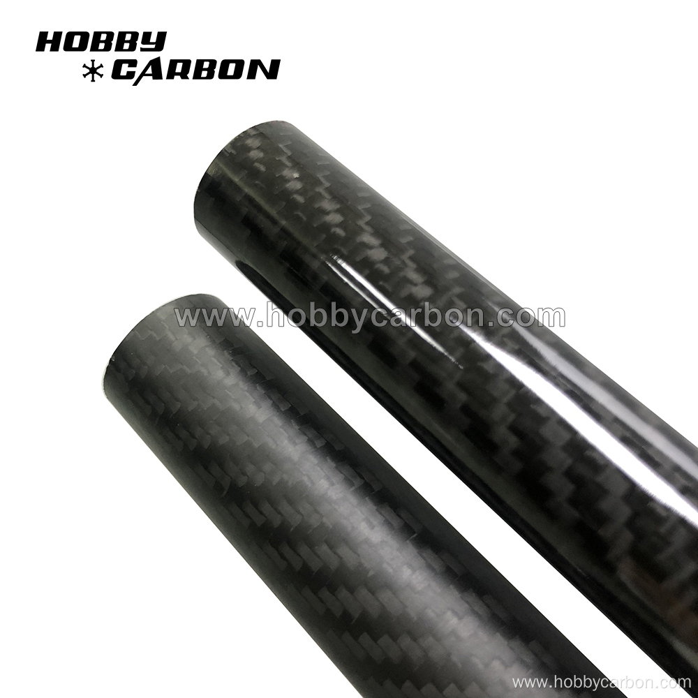 Custom 3K glossy twill finish Carbon fiber tube