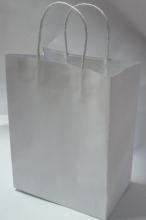 White kraft paper bag with twist handle