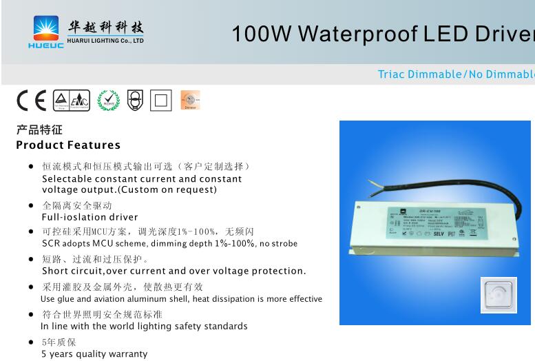 UL led power supply