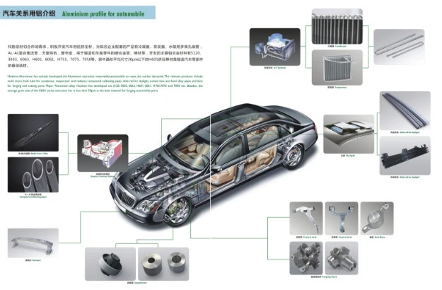 Tubo de accesorios para automóviles sin costura de aleación de aluminio serie 3000