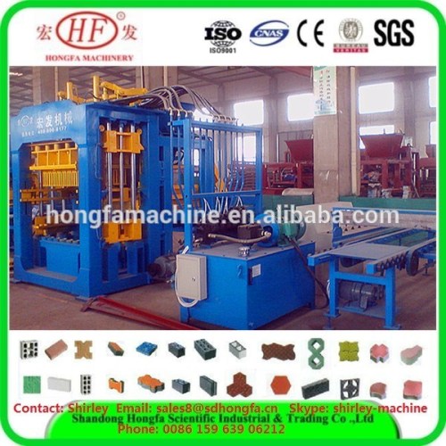 CE and ISO 9001-2008 certificate qt12-15 cinder block making machine for small factory
