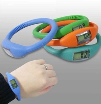 Silicone Anion Pedometer Watch