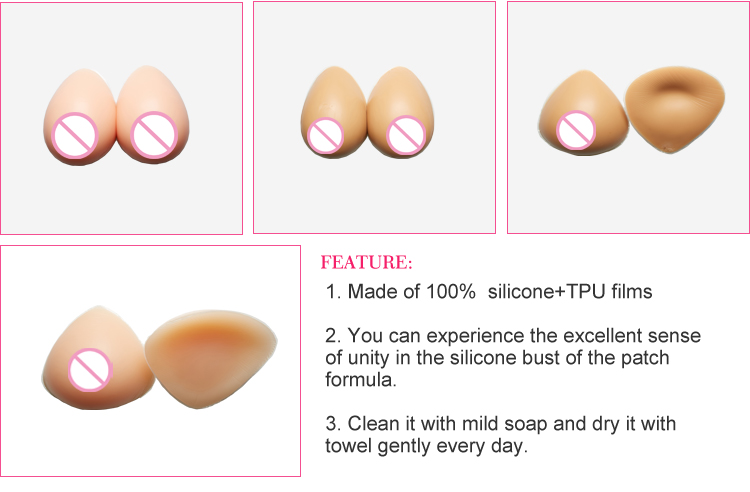 Waterdrop Shape Silicone Breast Form Artificial Boobs For Crossdressers