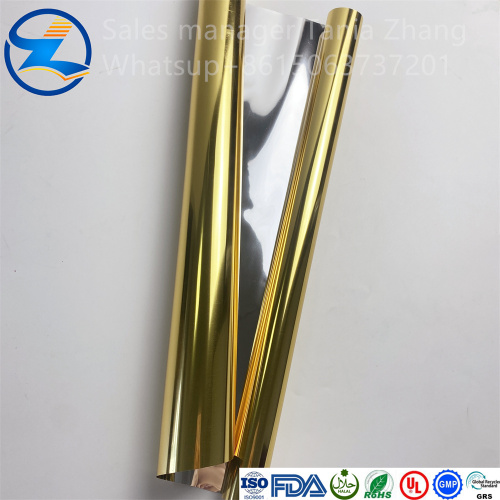 Foil Gold Pet Film Roll untuk Pembungkus Hadiah