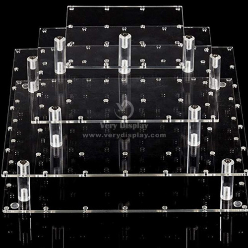 3 Tier Lillipop Display Stand Acrylic bordsskivor Risers