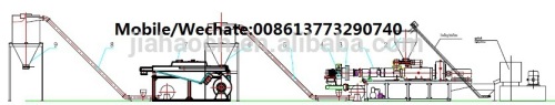 Double stage recycling machine pellet extrusion making line