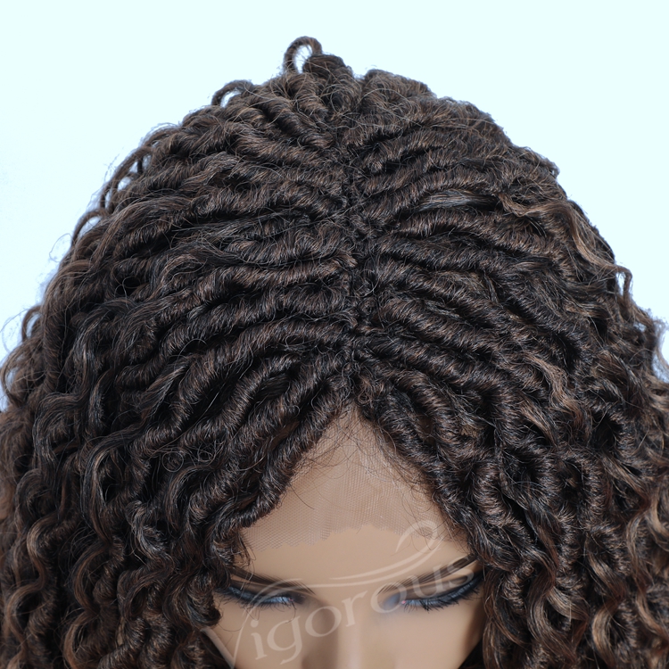 Vigorous fashion cheap passion twist hair wholesale  locs 24 inch full synthetic crochet braiding hair hd lace front wigs