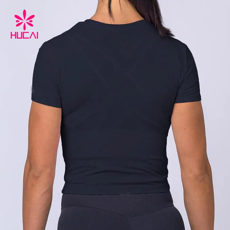 Wholesale Women's Solid Color Gym Crop Top