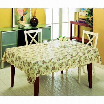 Vinyl Table Cloth with Flannel, Flannel Back Table Cloth, Waterproof Vinyl Table Cloth