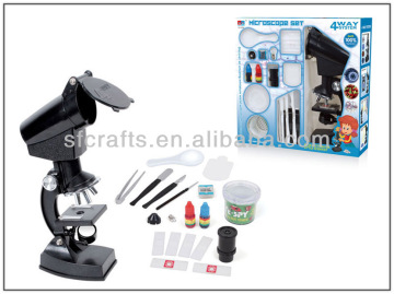 1200X microscope play set toys,Plastic microscope kit toys,Monocular microscope toys