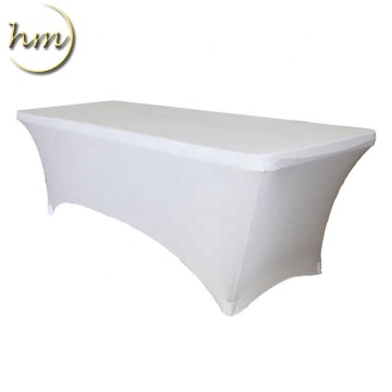 Used Stretch Spandex Rectangle Buffet Table Cloths for Cheap Fancy Weddings