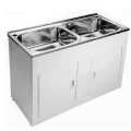 Freestanding Stainless Steel Laundry Cabinet with sink