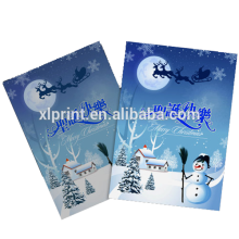 Funny Glitter Handmade Merry Christmas Embroidered Greeting Cards