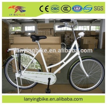 28" new style heavy duty city bike/dutch bike /holland bike with bamboo weaving basket