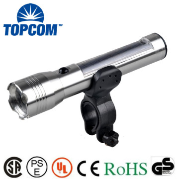 New Type Rechargeable Front Bicycle Flashlight Powerful Solar Energy Bike Light