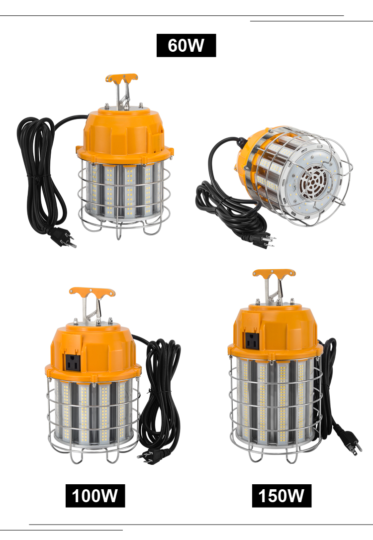 High Quality Work Lights Led 100W 60W Portable Jobsite Lighting Led Construction Temporary Work Shop Light Led