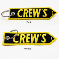 personalized remove before flight embroidered keychain