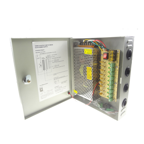 12V 15A 180W 9CHANNEL CCTV Power Supply Box