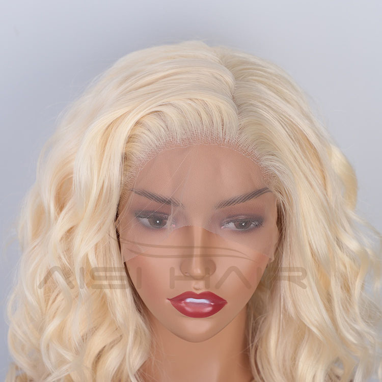 Aisi Hair Wholesale Medium Long Body Wavy Blonde Wig Long Wavy Swiss Lace Wig Synthetic Lace Frontal Hair Wigs For Black Women