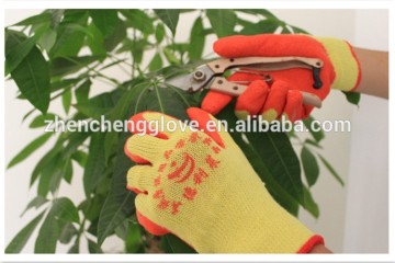 Top Wrinkle Palm 13Guage Nylon Rubber Latex Coatted Glove