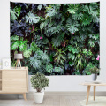 Groene bladeren Wandtapijt Tropische planten met bloem Natuur Wandtapijt muur Opknoping voor woonkamer Slaapkamer Dorm Home Decor