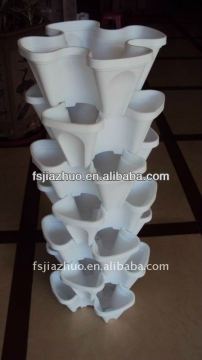 plastic flower planter white