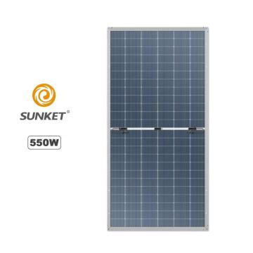 Sunket 182 mm Half Cut 144 Cell Panel Solar 550W