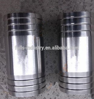 Stainless Steel Sanitary barbs on both ends of the hose connector