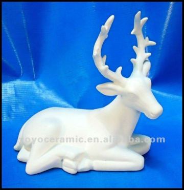 white porcelain deer craft