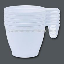 coffee cup plastic with handle/6oz/180ml plastic coffee cup with handle