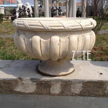 Hand carved decoration marble planter pots