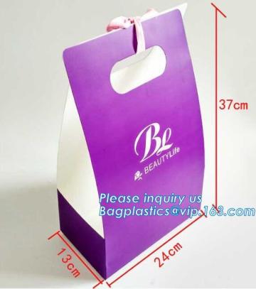 waterproof flower bag flower carrier bag, customized gift packaging paper bag, kraft brown paper carrier bag for flower packing