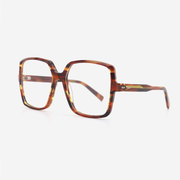 Square Oversize Acetate Female Optical Frames 24A3002