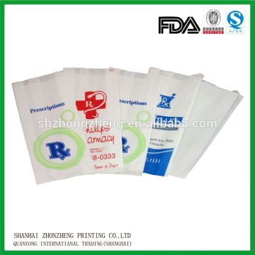 white kraft paper pharmacy printed bags pharmacy paper bag for pharmacy