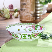 9 Inches Elegant Fine White Porcelain Pasta Bowl